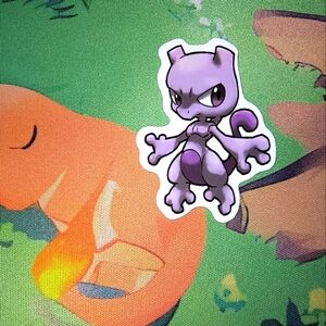 Pokemon Purple and Gray Character Sticker